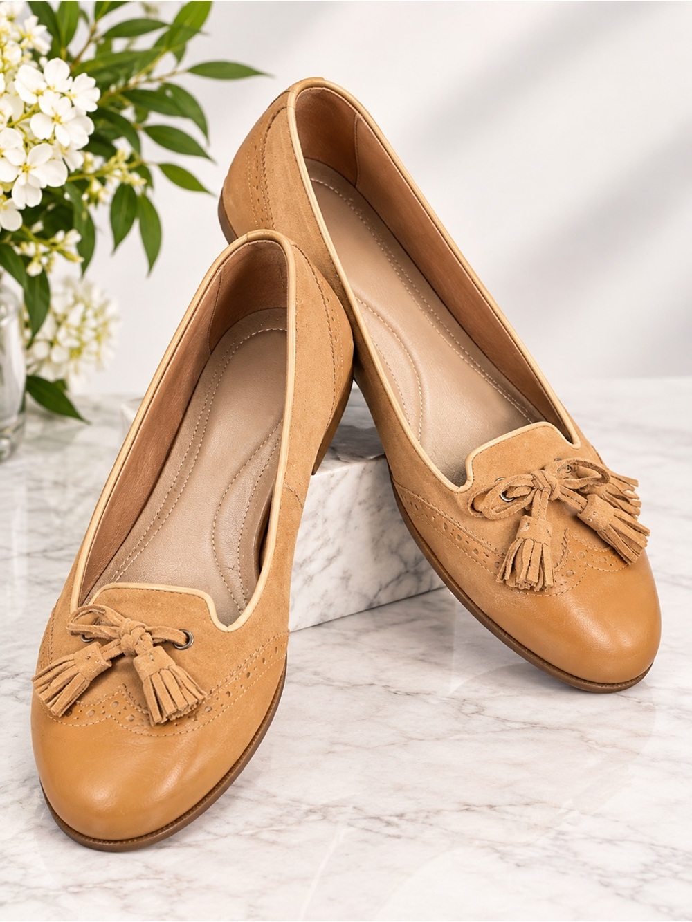 Sperry Top-Sider Tan Leather Tassel Loafers Flats Size 7M